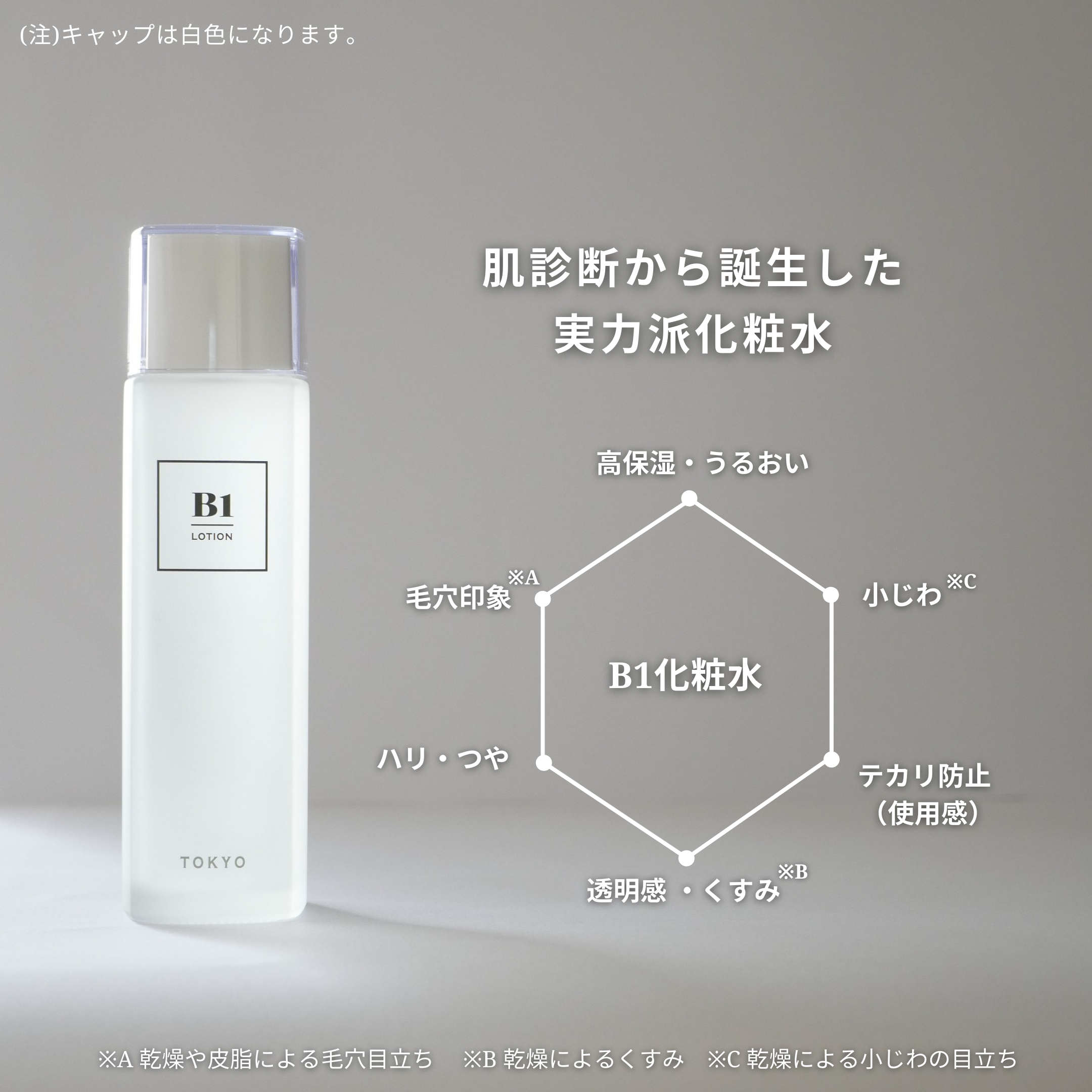 美白有効成分ビタミンC誘導体VCエチルを配合したB1化粧水